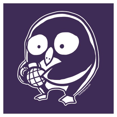 "I'm with Penguin" shirt (purple variant)