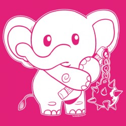 "I'm with Elephant" shirt (pink variant)