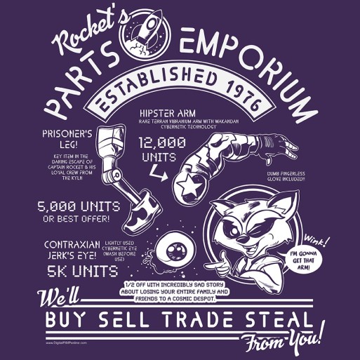 "Rocket's Parts Emporium" women's shirt "Rocket's Parts Emporium" women's shirt