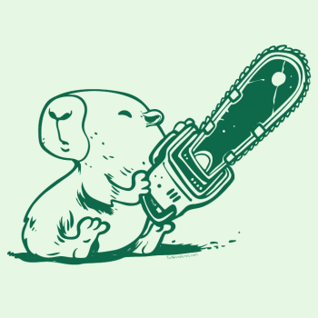 "Capybara With Chainsaw"...